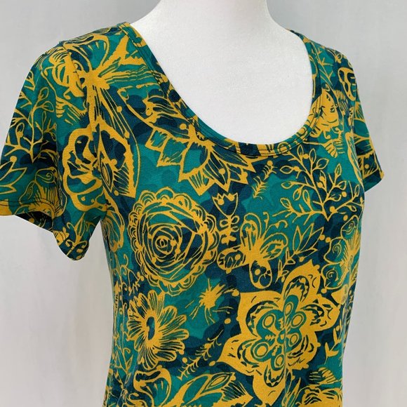 LuLaRoe Tops - LuLaRoe Garden Blossom Stretchy Relaxed Fit Hi-Lo Top